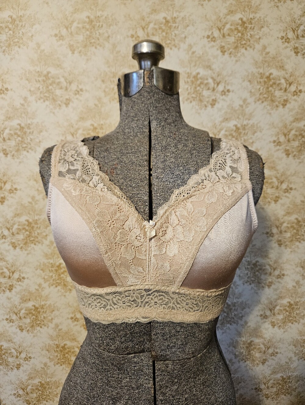 NWOT Rhonda Shear Lace Molded Cup Bra Beige